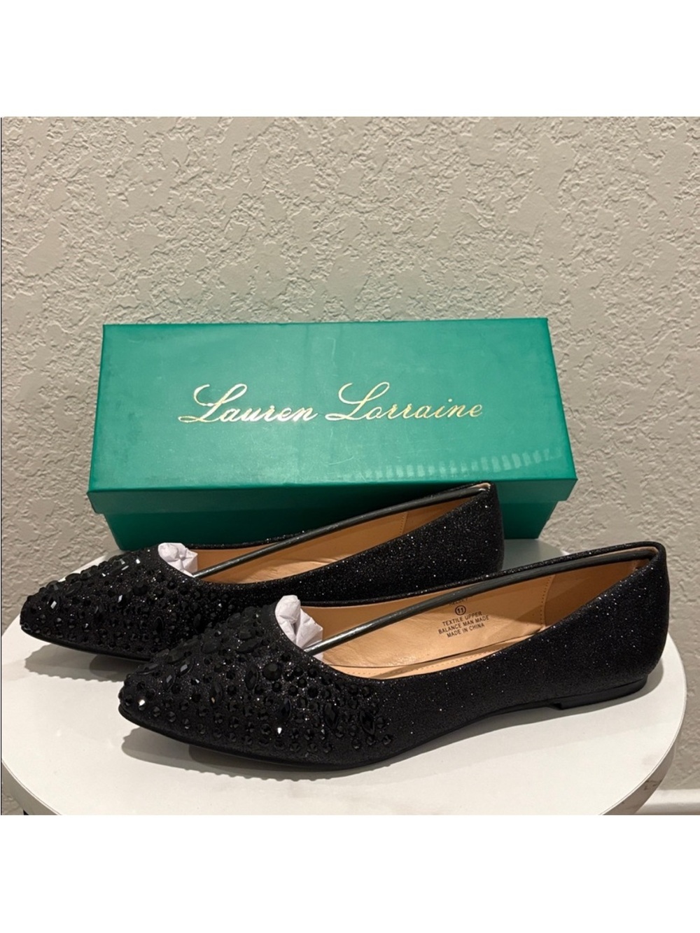Lauren Lorraine Kelsey Black Slip-On Shoe Size: 11 NWT